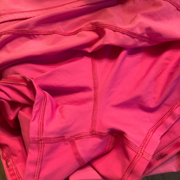 NWOT Lululemon Pace Rival Bright Pink Skirt Black Size 10 Long Length - Picture 4 of 6